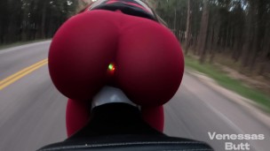 Biker Girl Rides Motorcycle With LED Light Up Butt Plug – VenessasButt