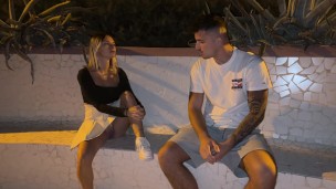 Outdoor fuck with a stranger who is not wearing underwear, passers-by interrupt us