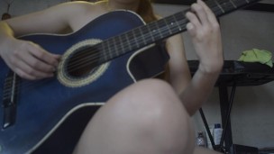 Music girl pays with sex to enter the band and she really loves cock because she swallows it all