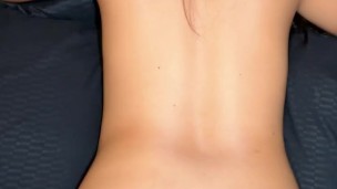 18yo Thai teen fucked from behind by a big white cock