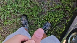 Quick Pee at Work Outside in Public