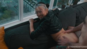 Leashed and Collared Mila plays with cock and takes cock – Themindoftommy