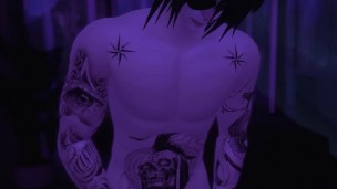 Kayden cums while masturbating solo in VR