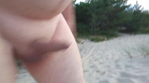 My dick is hard on public beach