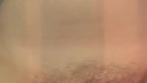 Girl with bush pees in toilet