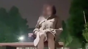 公園でベビードール姿になってみた♡（変態散歩）　I tried to dress up as a babydoll in the park.