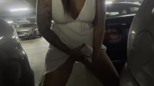 Pissing In A Garage💦