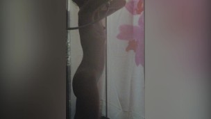 Solo fit girl take a shower
